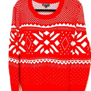 Ralph Lauren Polo Snowflake Ski Winter Cotton / Acrylic Pullover Sweater XL